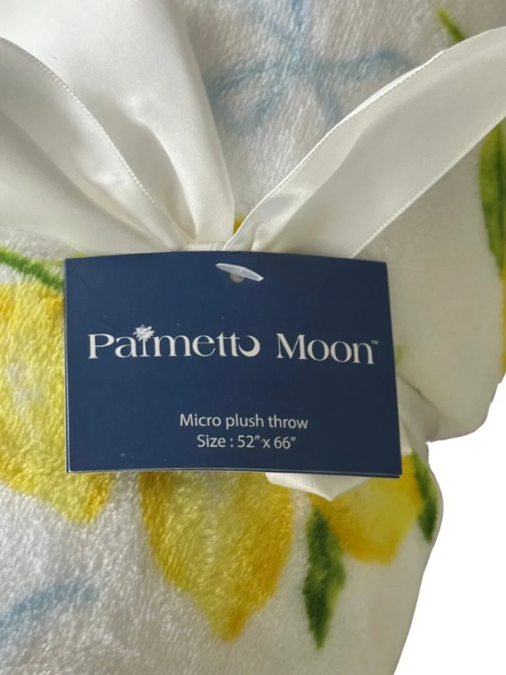 Palmetto Moon Lemon Print Micro Plush Throw Blanket (New With Tags)